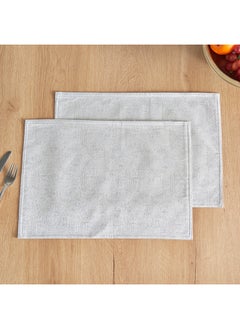 Buy Harper Bia 2-Piece Reversible Jacquard Placemat Set 33 x 48 cm in UAE