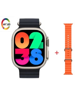 Buy Smart Watch HW9 Ultra Max Series 9 AMOLED display With Health Fitness Tracker Sport Watch Supports  NFC +addition Replacement Band  49MM-Multicolour in Saudi Arabia