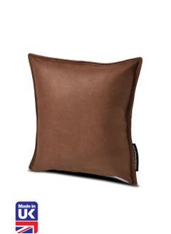 Buy Extreme Lounging® - Original Luxury Leather Cushion - Made in UK - Premium Quality & filled Pillow - Stylish, Soft & Comfortable - 40x40cm - Color Chestnut in Saudi Arabia