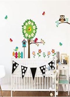 اشتري Decorative The children's room sticker -Little owl child and his friends (100X155CM) في مصر