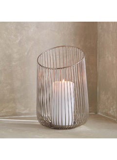 Buy Ellen Sundial Metal Hurricane Candle Holder 17 x 27 x 17 cm in UAE