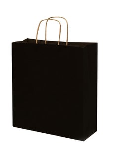 Buy Black Paper bags with handles 42 x 31 x 12 cm Large Kraft Gift bags for Birthday Party Favors, Candy, Weddings, Merchandise, Christmas (12 Bags) in UAE