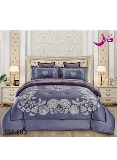 Buy Double Sided Winter Bedspread 4 Pieces Double Sided Velvet and Woodland 160x210cm in Saudi Arabia