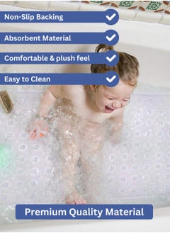 Buy Home Care Bathing Mat – Foldable Shower Mat, Portable Design, Accu Pebble Silicone Mat for Bathroom Floor, Anti-Skid Suction Cups with Drainage Holes | Shower Safety Mats in UAE