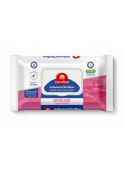 Buy Skincare Antibacterial Skin Wipes White 40 Wipes in UAE