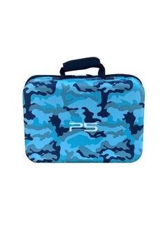 Buy Travel Handbag For PS5 Console Shockproof Shoulder Bag Blue Army in UAE