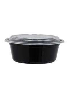 اشتري Black Base Microwave Container with Clear Lid-PWMW1304 40 OZ ,Round Shaped, Pack of 150 Premium Quality, BPA-Free, Food grade and Hygienic Perfect for Packing ,Storing Etc  Black في الامارات