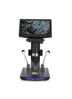 اشتري 48MP USB Digital Microscope 1440P Lightness Adjustable 500X-1000X Zoom Rate Support 32G TF Card with 10.1-inch Large IPS Screen with Remote Control في السعودية