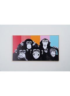 اشتري Funky Monkey Crew Framed Wall Art 50x90Cm Multicolour في الامارات