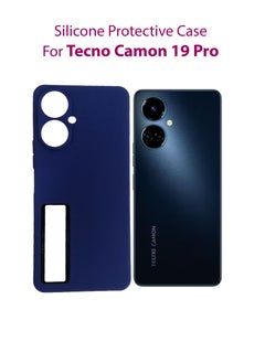 Buy Silicone Protective Back Case Cover For  Tecno Camon 19 Pro - Blue in Saudi Arabia