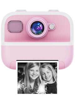 Buy REBEL Kids Instant Camera M8 Photo Camera for Children Print Camera 32GB Storage 48MP Cameras 1080p Video 3 Photo Rolls 5 Coloring Pens in UAE