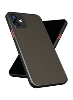 Buy Matte Case Designed for iPhone 11, Military-Grade Drop Protection, Scratch Resistant, Frosted Translucent Back Phone Cover, Black in UAE