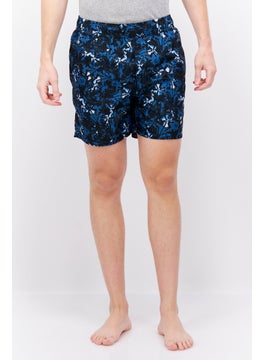 Buy Men Allover Printed Board Shorts, Blue Combo in UAE