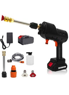 اشتري Portable High Pressure Washer Machine Cordless Washer Gun With Foam Generator Nozzle Water Pump Auto Garden Sprayer, (24V/300W/8000mAH battery Capacity/40-80min Battery Life) في السعودية