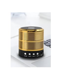 Buy Mini Portable Music Speaker (WS-887) - Wireless Bluetooth Connection (5W) (Gold) in Egypt