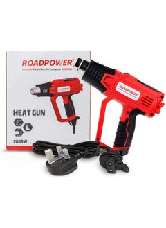 اشتري Heat Gun 2000W, 450°C-600°C with High and Low Setting - Cord Plug-in Handle - Best for Removing Paint, Sticker, Vinyl Car Wrap and Adhesives - Variable Temperature - with 4 Nozzles included RP-HG2002 في الامارات