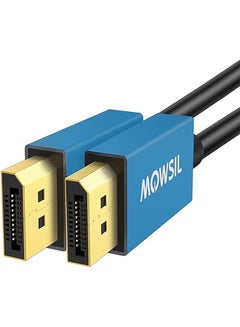اشتري Mowsil DisplayPort Cable 3 Mtr, DP Cable 1.2, 4K@60Hz, 2K@165Hz,2K@144Hz, Gold-Plated High Speed Display Port Cable for Gaming Monitor, Graphics Card, TV, PC, Laptop في الامارات