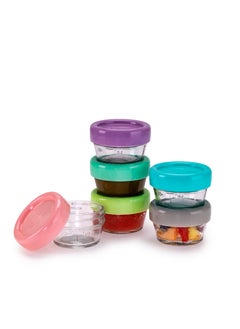 Buy Melii Glass Food Container (2oz) - 6 Piece Set in UAE