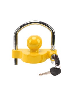 Buy Trailer Lock, Universal Lock Hitch Coupler Locking Adjustable Height with 2 Keys in UAE