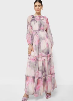 Buy Ruffle Detail Maxi Dress in UAE