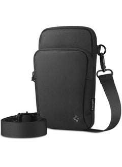 اشتري Dynamic Shield Cross Body Shoulder Travel Bag Lightweight Ergonomic Adjustable Strap Phone Holder Pouch for Hiking  Biking and Running - Black في الامارات