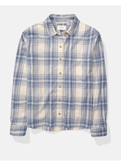 Buy AE Long-Sleeve Plaid Button-Up Shirt in Egypt