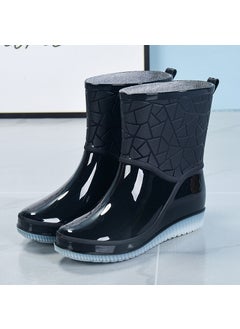 Buy Fashion Waterproof Jelly Rain Boots for WomenBlack Black in UAE