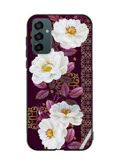 Buy Protective Case Cover For Samsung Galaxy F13/M13 Vertical Floral Border Pattern Design Multicolour in UAE