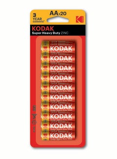 اشتري Kodak Super Heavy Duty Zinc AA Batteries - 20 Pcs في الامارات