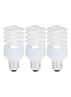 Buy 3-Piece Mini Twist E27 Screw 20W 220V Energy Saver Daylight Fluorescent Bulb in UAE