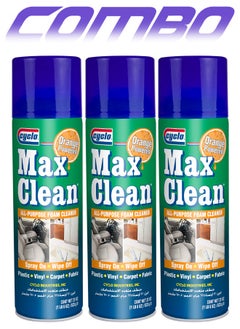 Buy 3Pcs Cyclo Max Clean Multi-Purpose Foam Cleaner, Orange Powered, 20 oz Each in Saudi Arabia