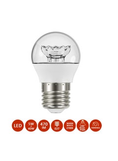 Buy Osram LED E27 classic P 5W Dimmable Bulb Pack of 10, 2700K Warm White – Clear Filament in UAE