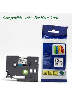 اشتري 1-Piece  P-Touch Laminated Tape 12mm Width Suitable for Label Printer  Compatible with BROTHER tape في السعودية