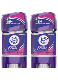 اشتري Lady Speed Stick 48HR Antiperspirant Deodorant Gel Fresh Fusion 2.30 oz (Pack of 2) في الامارات