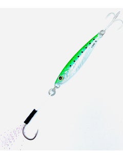 اشتري Oakura Green Sardines Jig 40g Weights, Extra Sharp BKK Hook, 10 Mesmerizing Colors - Lightweight Gear for Epic Fishing Adventures في الامارات