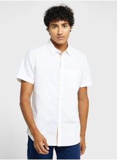 Buy Thomas Scott Spread Collar Slim Fit Cotton Casual Shirt in UAE