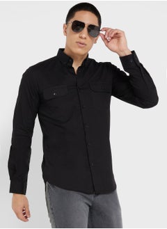 Buy Pure Cotton Casual Double Pocket Shirt in UAE