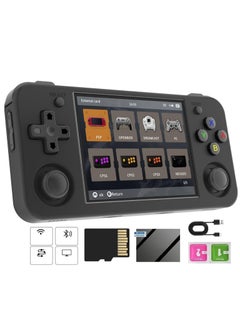 اشتري RG35XX H Retro Handheld Game Console, 3.5 Inch IPS Screen Linux System Built-in 64G TF Card 5528 Games Support HDMI TV Output 5G WiFi Bluetooth 4.2 (Black) في السعودية