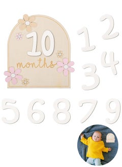 Buy Baby Monthly Milestone Cards, Wooden Baby Milestone, Photoshoot Props in Saudi Arabia