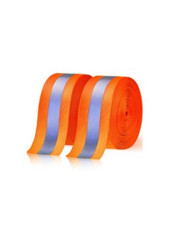 Buy Traffic Warning Tape, 2 Roll High Visibility Reflective Fabric Stripe Webbing Ribbon DIY Sew On Fabric Tape Trim Strip for Warning Safety Trim on Vest Belt Jacket Bag Pants Shoes 5 Meters Orange in Saudi Arabia