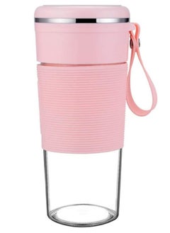 Buy Portable Blender USB Rechargeable 300ml Six Blades Juicer Pink 650.0 W QT-3 Pink in Saudi Arabia