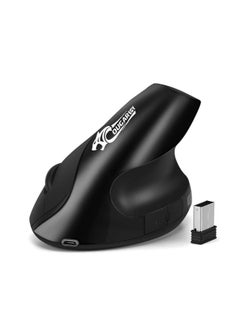 Buy COUGAR-EGY Vertical Ergonomic Mouse, Rechargeable,Wireless, Bluetooth or Logi Bolt USB receiver, Quiet clicks, 4 buttons, compatible with Laptop, PC (E1900) in Egypt