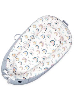 Buy Soft Breathable Fiberfill Newborn Lounger Bed - Sunshine Grey in UAE