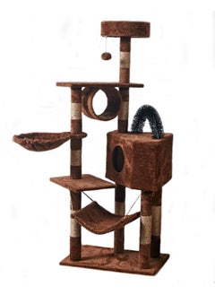 Buy Large Wooden Cat Tree 150CM, Multi-Level Activity Cat Tower Furniture for Cat in Saudi Arabia