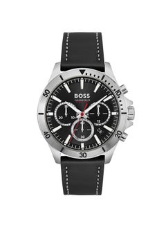 Buy Men Chronograph Round Shape Leather Wrist Watch 45 mm in UAE