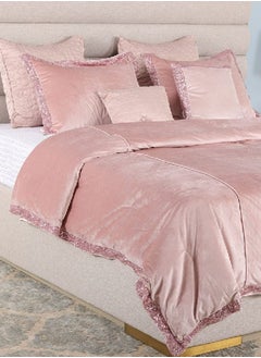 Buy Palazzo 7-Piece Comforter Set, Blush – 240x260 cm in UAE