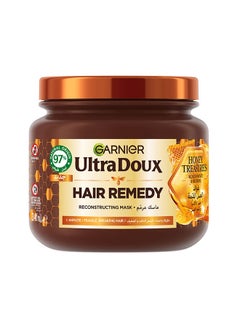 Buy Ultra Doux Honey Treasures Restructuring Hair Remedy Mask for damaged hair 340ml in UAE