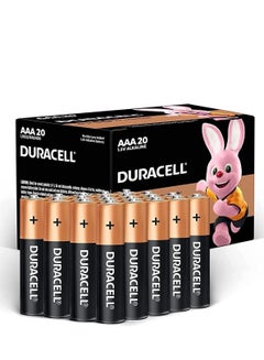 Buy Duracell - AAA 1.5V -Alkaline LR03 / MN2400 Batteries Long Lasting Power - Pack of 20 - 10 Years Shelf Life in UAE