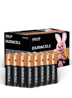 Buy Duracell - AAA 1.5V -Alkaline LR03 / MN2400 Batteries Long Lasting Power - Pack of 20 - 10 Years Shelf Life in UAE