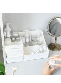 اشتري Large Makeup Capacity Cosmetic Storage Box Skin Care Organizer Jewelry,Makeup, Brushes, Lipsticks, Nail Polish Container,Desktop Dresser Sundries Storage Box في الامارات